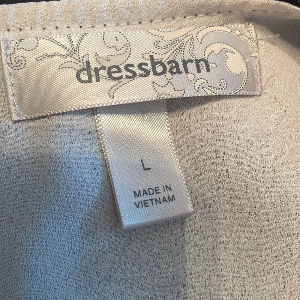 Dressbarn black and white layered sleeveless top - Picture 10 of 13